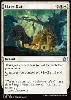 Claws Out⁣ - Magic: The Gathering Foundations⁣ (Uncommon)⁣ [6]