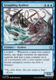 Grappling Kraken⁣ - Magic: The Gathering Foundations⁣ (Uncommon)⁣ [39]