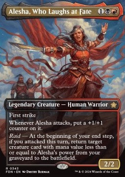 Alesha, Who Laughs at Fate (V.1)⁣ - Magic: The Gathering Foundations: Extras⁣ (Rare)⁣ [343]