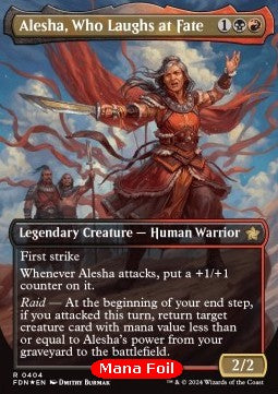 Alesha, Who Laughs at Fate (V.2)⁣ - Magic: The Gathering Foundations: Extras⁣ (Rare)⁣ [404]