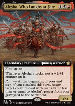 Alesha, Who Laughs at Fate (V.3)⁣ - Magic: The Gathering Foundations: Extras⁣ (Rare)⁣ [476]