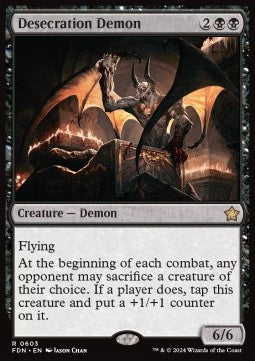 Desecration Demon⁣ - Magic: The Gathering Foundations: Starter Collection⁣ (Rare)⁣ [603]