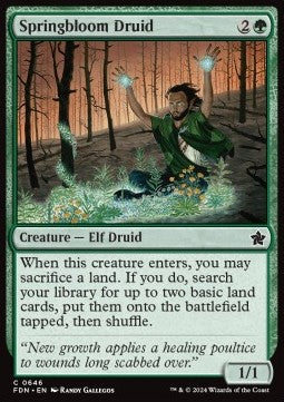 Springbloom Druid⁣ - Magic: The Gathering Foundations: Starter Collection⁣ (Common)⁣ [646]