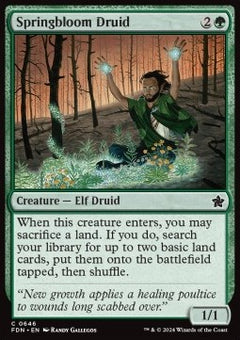 Springbloom Druid⁣ - Magic: The Gathering Foundations: Starter Collection⁣ (Common)⁣ [646]