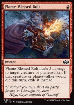 Flame-Blessed Bolt - Foundations Jumpstart (Common) [J25-551]