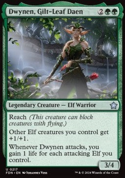 Dwynen, Gilt-Leaf Daen⁣ - Magic: The Gathering Foundations⁣ (Uncommon)⁣ [217]