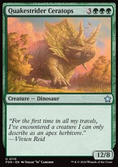 Quakestrider Ceratops⁣ - Magic: The Gathering Foundations⁣ (Uncommon)⁣ [110]