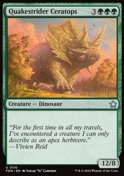 Quakestrider Ceratops⁣ - Magic: The Gathering Foundations⁣ (Uncommon)⁣ [110]