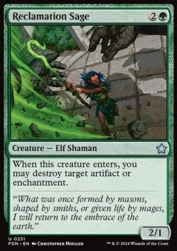 Reclamation Sage⁣ - Magic: The Gathering Foundations⁣ (Uncommon)⁣ [231]