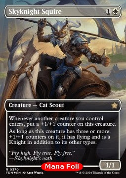 Skyknight Squire (V.2)⁣ - Magic: The Gathering Foundations: Extras⁣ (Rare)⁣ [370]