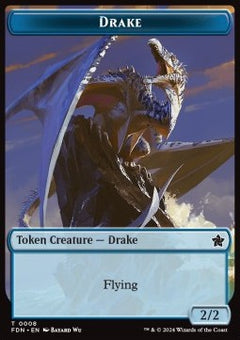 Drake Token (U 2/2) // Goblin Token (R 1/1)⁣ - Magic: The Gathering Foundations: Tokens⁣ (Token)⁣ [T 8/18]