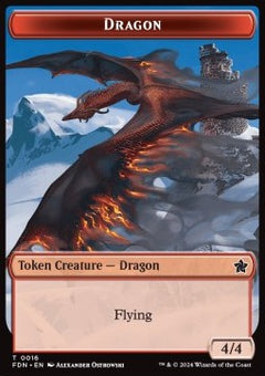 Dragon Token (R 4/4) // Dragon Token (R 5/5)⁣ - Magic: The Gathering Foundations: Tokens⁣ (Token)⁣ [T 16/17]
