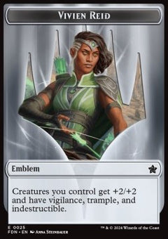 Vivien Reid Emblem // Elf Warrior Token (G 1/1)⁣ - Magic: The Gathering Foundations: Tokens⁣ (Token)⁣ [T 25/19]