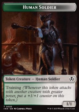 Human Soldier Token (GW 1/1) // Tamiyo, Field Researcher Emblem⁣ - Innistrad Remastered: Tokens⁣ (Token)⁣ [T 20/26]