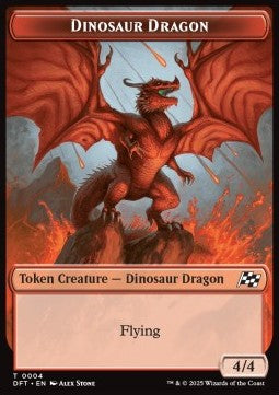 Dinosaur Dragon Token (R 4/4) // Treasure Token⁣ - Aetherdrift: Tokens⁣ (Token)⁣ [T 4/11]