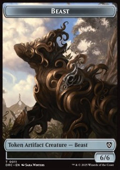 Beast Token (A 6/6) // Construct Token (A 4/4)⁣ - Aetherdrift: Tokens⁣ (Token)⁣ [CT 11/12]