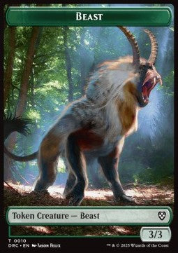 Beast Token (G 3/3) // Beast Token (A 6/6)⁣ - Aetherdrift: Tokens⁣ (Token)⁣ [CT 10/11]