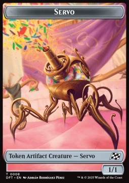 Servo Token (A 1/1) // Beast Token (G 3/3)⁣ - Aetherdrift: Tokens⁣ (Token)⁣ [CT 8/10]