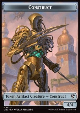 Construct Token (A 4/4) // Golem Token (A 3/3 Flying)⁣ - Aetherdrift: Tokens⁣ (Token)⁣ [CT 12/13]