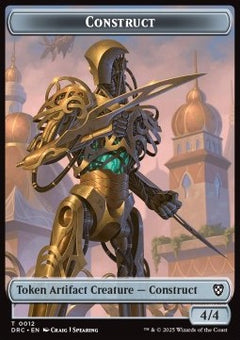 Construct Token (A 4/4) // Golem Token (A 3/3 Flying)⁣ - Aetherdrift: Tokens⁣ (Token)⁣ [CT 12/13]