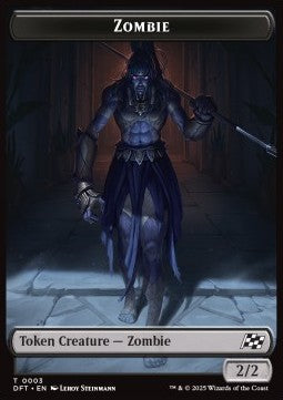 Zombie Token (B 2/2) // Zombie Warrior Token (B 4/4)⁣ - Aetherdrift: Tokens⁣ (Token)⁣ [CT 3/9]