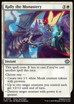 Rally the Monastery⁣ - Tarkir: Dragonstorm⁣ (Uncommon)⁣ [19]