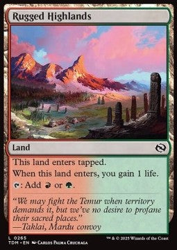 Rugged Highlands⁣ - Tarkir: Dragonstorm⁣ (Common)⁣ [265]