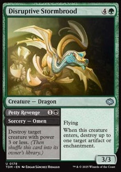 Disruptive Stormbrood // Petty Revenge⁣ - Tarkir: Dragonstorm⁣ (Uncommon)⁣ [178]