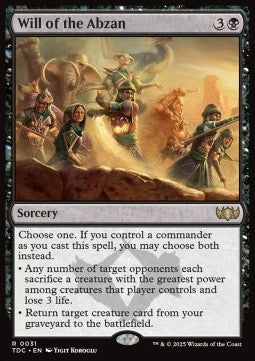 Will of the Abzan⁣ - Commander: Tarkir: Dragonstorm⁣ (Rare)⁣ [31]
