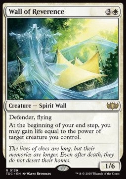 Wall of Reverence⁣ - Commander: Tarkir: Dragonstorm⁣ (Rare)⁣ [139]