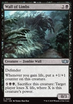 Wall of Limbs⁣ - Commander: Tarkir: Dragonstorm⁣ (Uncommon)⁣ [200]