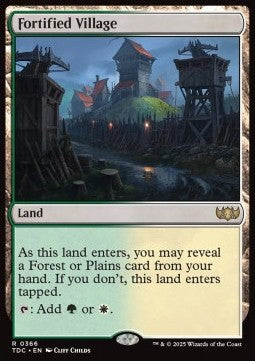 Fortified Village⁣ - Commander: Tarkir: Dragonstorm⁣ (Rare)⁣ [366]