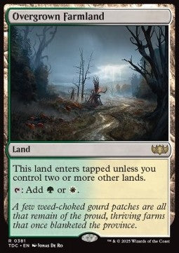 Overgrown Farmland⁣ - Commander: Tarkir: Dragonstorm⁣ (Rare)⁣ [381]