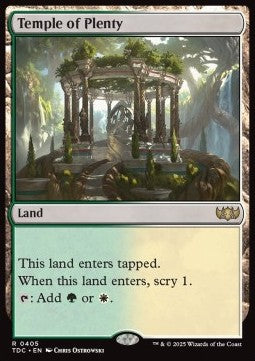Temple of Plenty⁣ - Commander: Tarkir: Dragonstorm⁣ (Rare)⁣ [405]