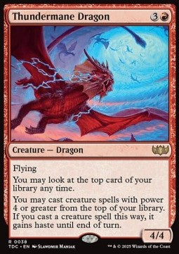 Thundermane Dragon⁣ - Commander: Tarkir: Dragonstorm⁣ (Rare)⁣ [38]