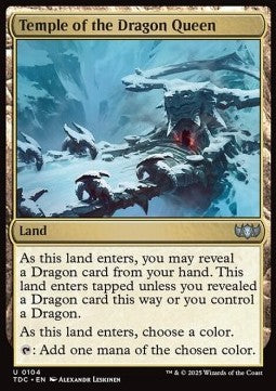 Temple of the Dragon Queen⁣ - Commander: Tarkir: Dragonstorm⁣ (Uncommon)⁣ [104]