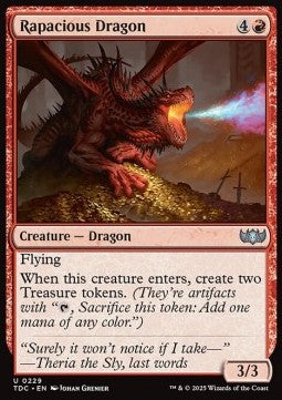 Rapacious Dragon⁣ - Commander: Tarkir: Dragonstorm⁣ (Uncommon)⁣ [229]