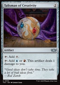 Talisman of Creativity⁣ - Commander: Tarkir: Dragonstorm⁣ (Uncommon)⁣ [330]