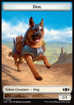 Dog Token (W 1/1) // Goblin Token (R 1/1)⁣ - Tarkir: Dragonstorm: Tokens⁣ (Token)⁣ [CT 3/12]