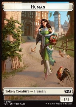 Human Token (W 1/1) // Rat Token (B 1/1)⁣ - Tarkir: Dragonstorm: Tokens⁣ (Token)⁣ [CT 5/9]