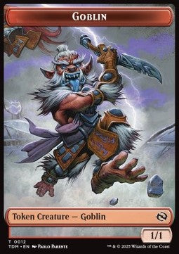 Goblin Token (R 1/1) // Soldier Token (W 1/1)⁣ - Tarkir: Dragonstorm: Tokens⁣ (Token)⁣ [T 12/4]