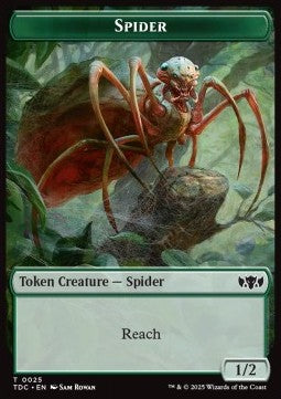 Spider Token (G 1/2) // Bird Token (W 1/1)⁣ - Tarkir: Dragonstorm: Tokens⁣ (Token)⁣ [CT 25/2]