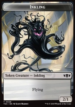 Inkling Token (WB 2/1) // Insect Token (G 1/1 Flying, Deathtouch)⁣ - Tarkir: Dragonstorm: Tokens⁣ (Token)⁣ [CT 28/23]