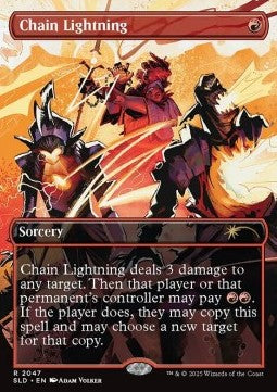 Chain Lightning (V.1)⁣ - Secret Lair Drop Series: The Ultimate Pencil Superdrop⁣ (Rare)⁣ [2047]