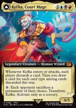 Kefka, Court Mage // Kefka, Ruler of Ruin (V.3)⁣ - Magic: The Gathering - FINAL FANTASY: Extras⁣ (Mythic)⁣ [496]
