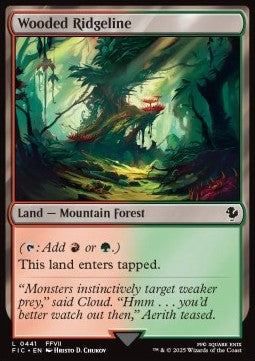 Wooded Ridgeline⁣ - Commander: Magic: The Gathering - FINAL FANTASY⁣ (Common)⁣ [441]