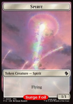 Spirit Token (W 1/1) // Squid Token (U 1/1) (V.2)⁣ - Magic: The Gathering - FINAL FANTASY: Tokens⁣ (Token)⁣ [CT 3/5]