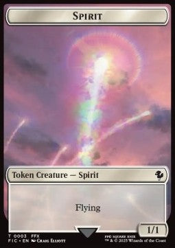 Spirit Token (W 1/1) // Squid Token (U 1/1) (V.1)⁣ - Magic: The Gathering - FINAL FANTASY: Tokens⁣ (Token)⁣ [CT 3/5]