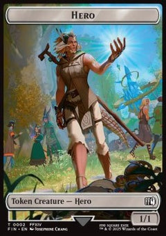 Hero Token (W 1/1)// Spirit Token (W 1/1) (V.1)⁣ - Magic: The Gathering - FINAL FANTASY: Tokens⁣ (Token)⁣ [CT 2/3]
