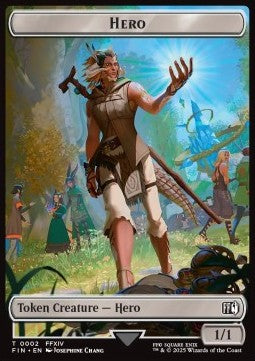 Hero Token (W 1/1)// Spirit Token (W 1/1) (V.1)⁣ - Magic: The Gathering - FINAL FANTASY: Tokens⁣ (Token)⁣ [CT 2/3]